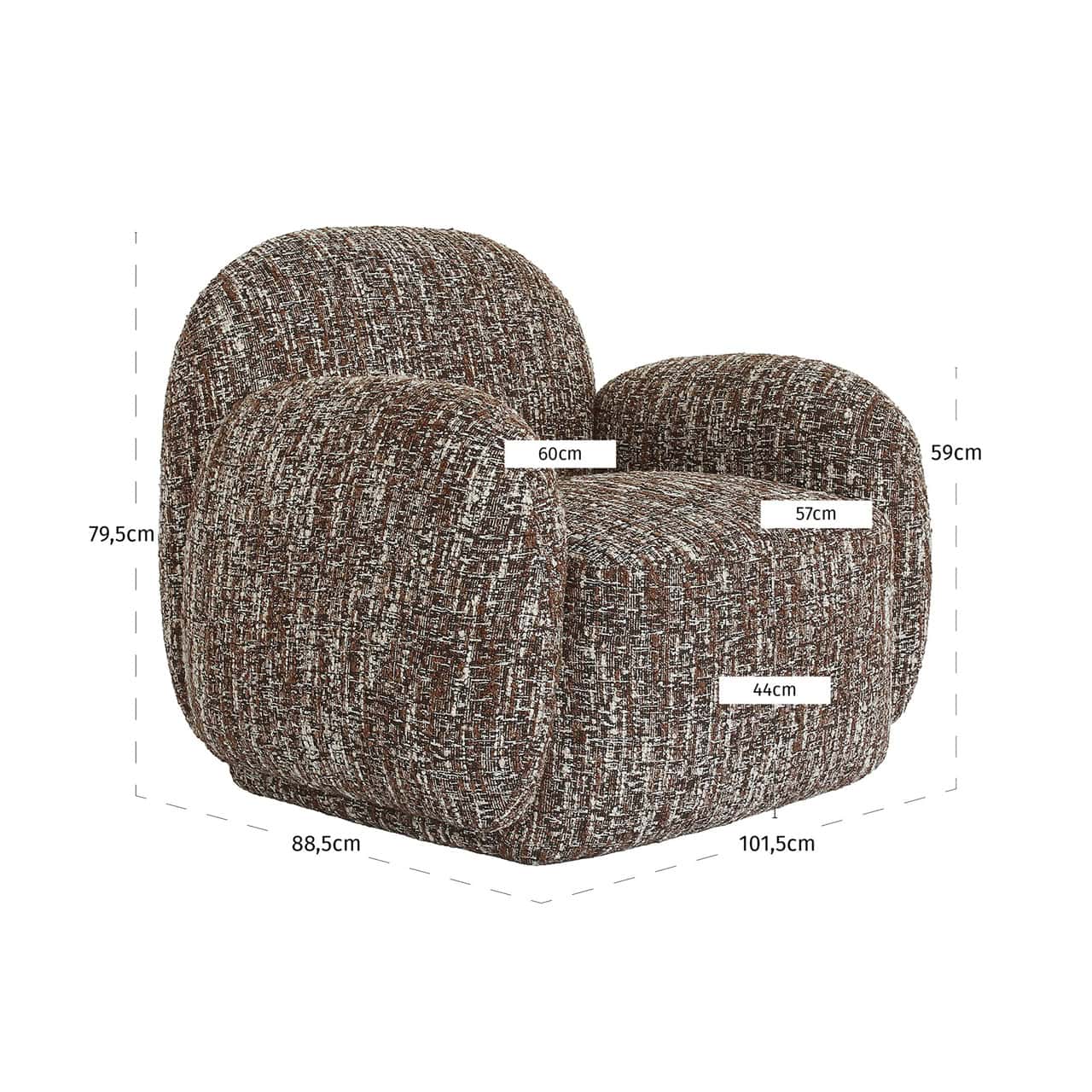 Krēsls Roxy Richmond Interiors 101/79/88 cm terra magic fire retardant