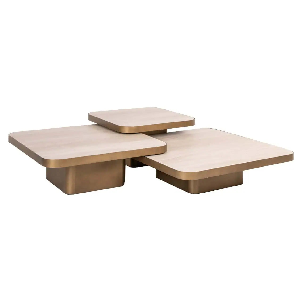 Kafijas galds Cumulus beige (Set of 3) Richmond Interiors 25/100/100 cm bēšs - N1 Home