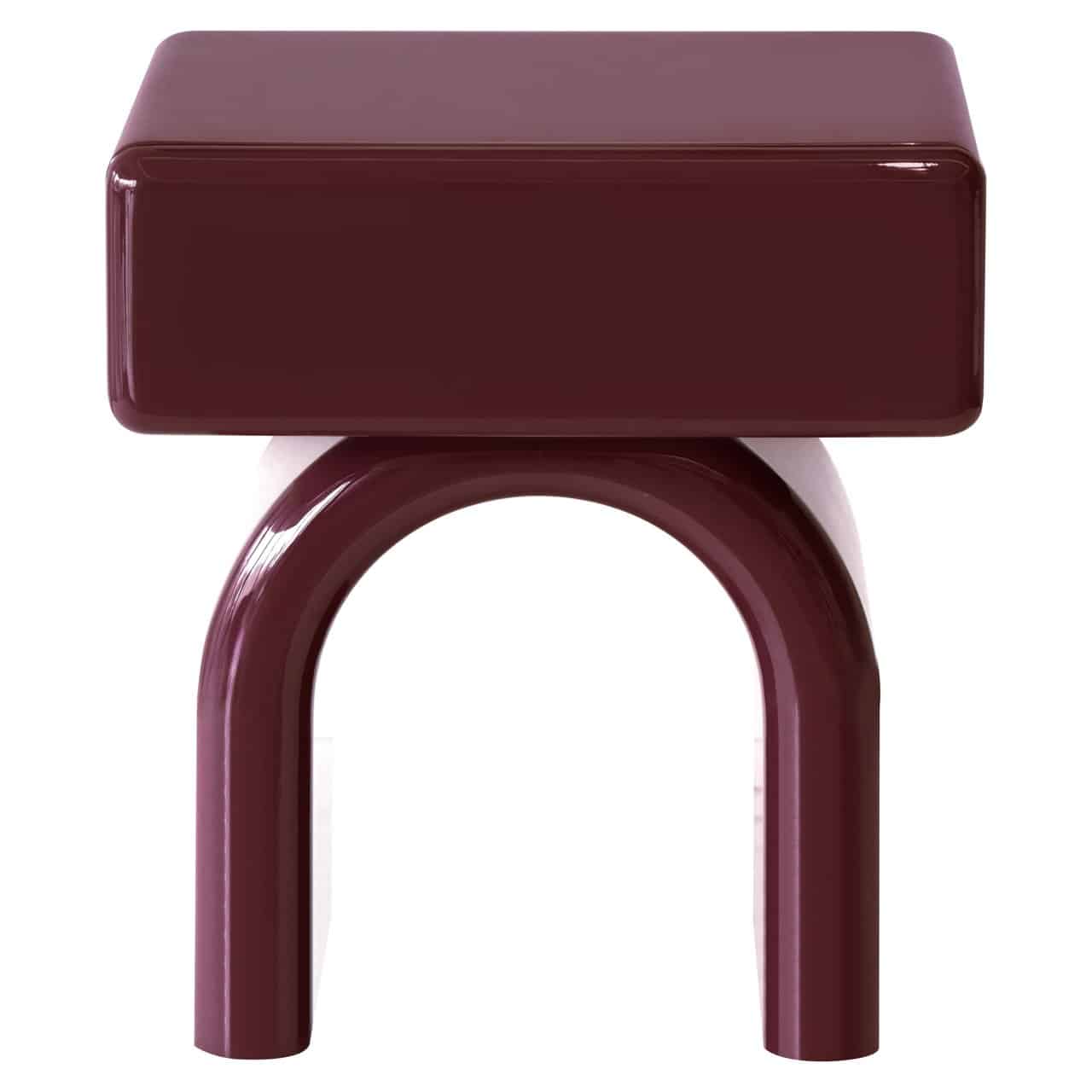 Naktsskapītis Bennet Richmond Interiors 40/50/57 cm burgundy - N1 Home