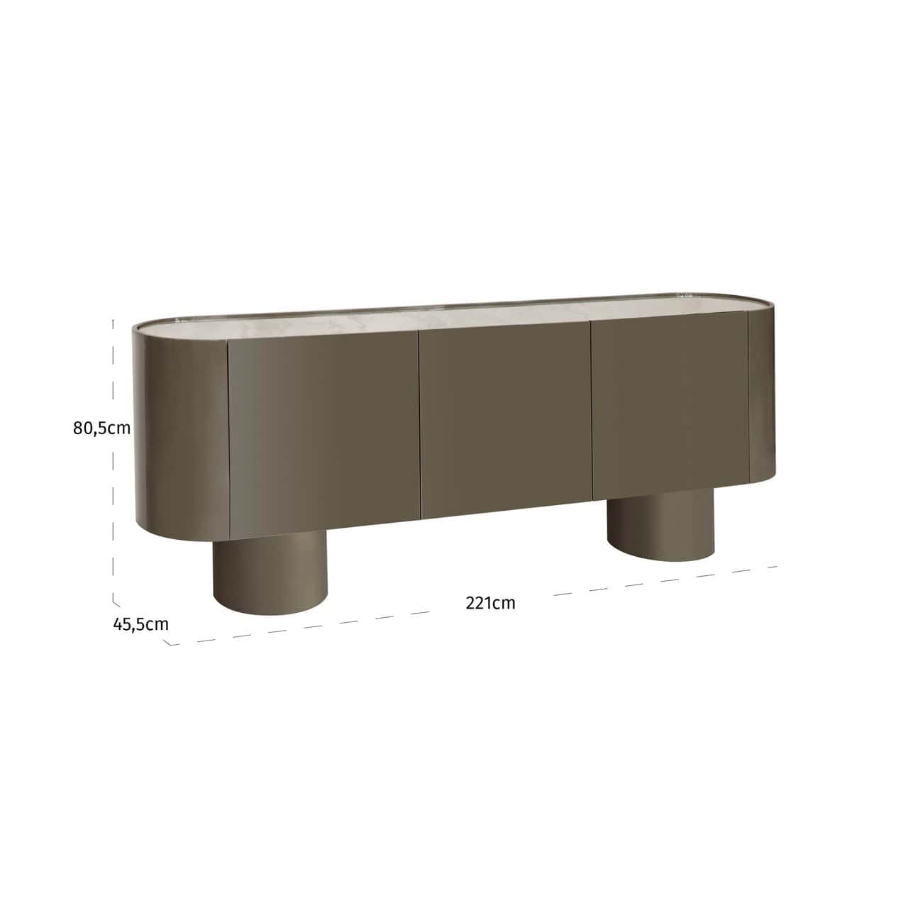 Kumode Radley Richmond Interiors 45,5/221/80,5 cm zaļs - N1 Home