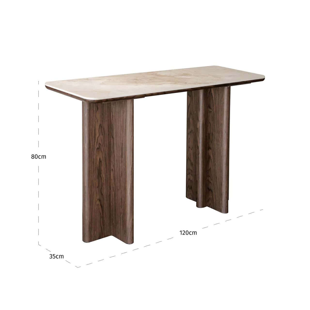 Konsole Colson Richmond Interiors 35/120/80 cm brūns - N1 Home