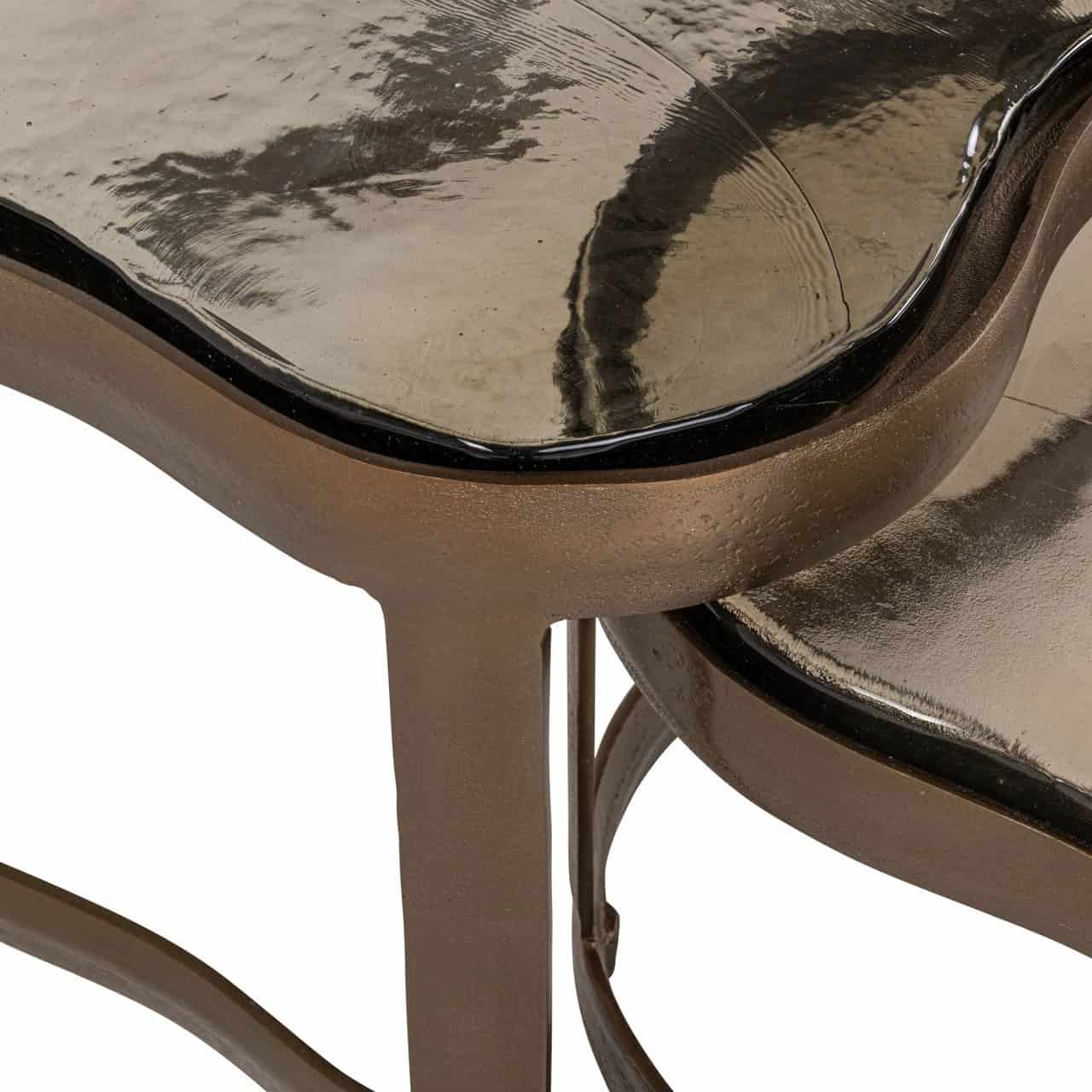 Kafijas galds Fairfield (Set of 2) Richmond Interiors 90/42/70 cm brass antique - N1 Home