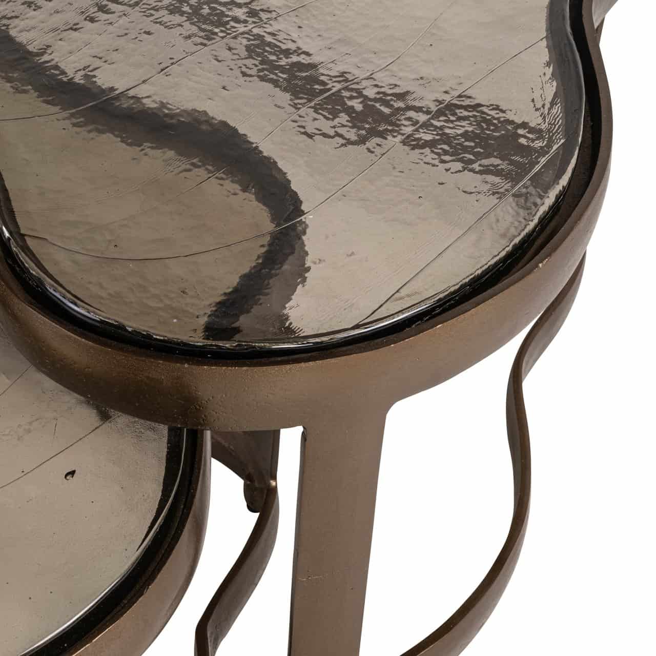 Kafijas galds Fairfield (Set of 2) Richmond Interiors 90/42/70 cm brass antique - N1 Home