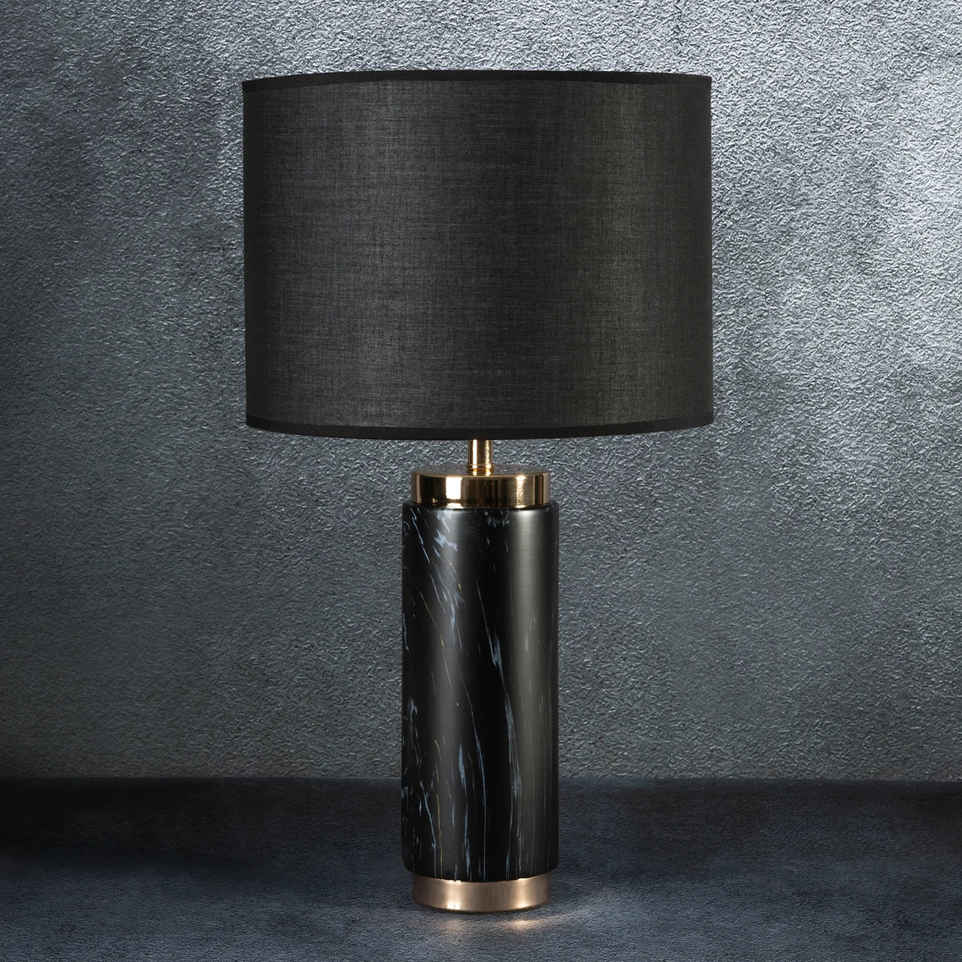 Galda lampa Mels 30x54 cm melns,zelts - N1 Home