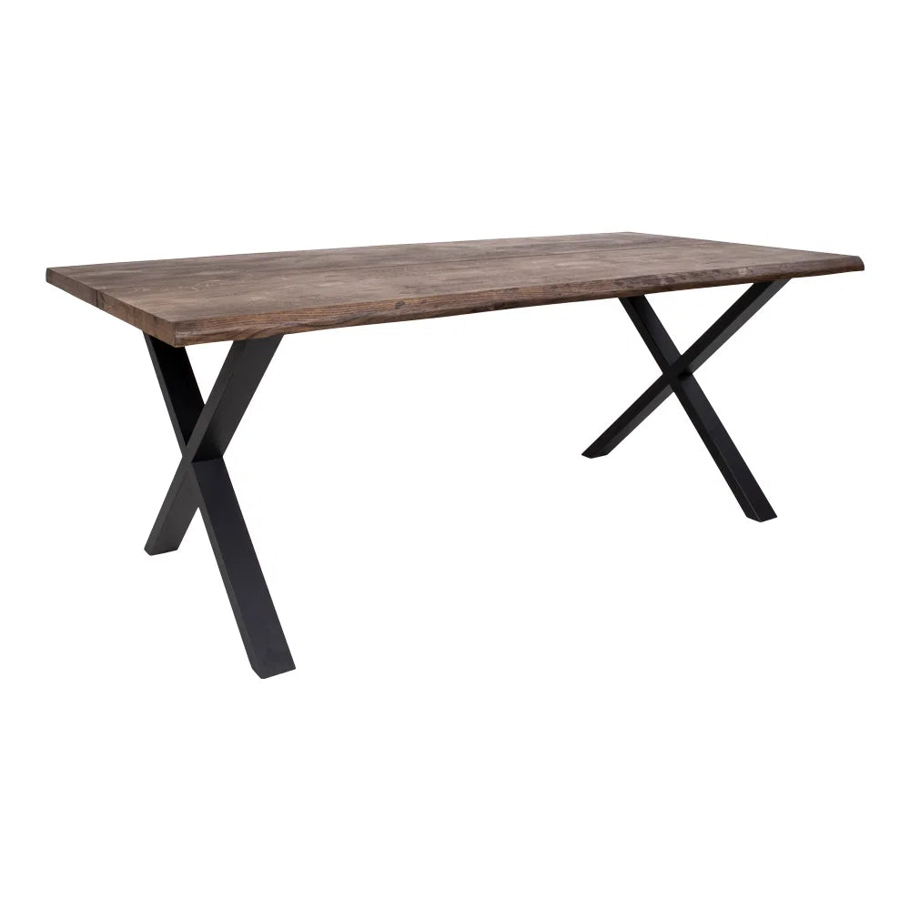 Ēdamgalda komplekts Tulans 95/200/75 cm smoked/Off-white