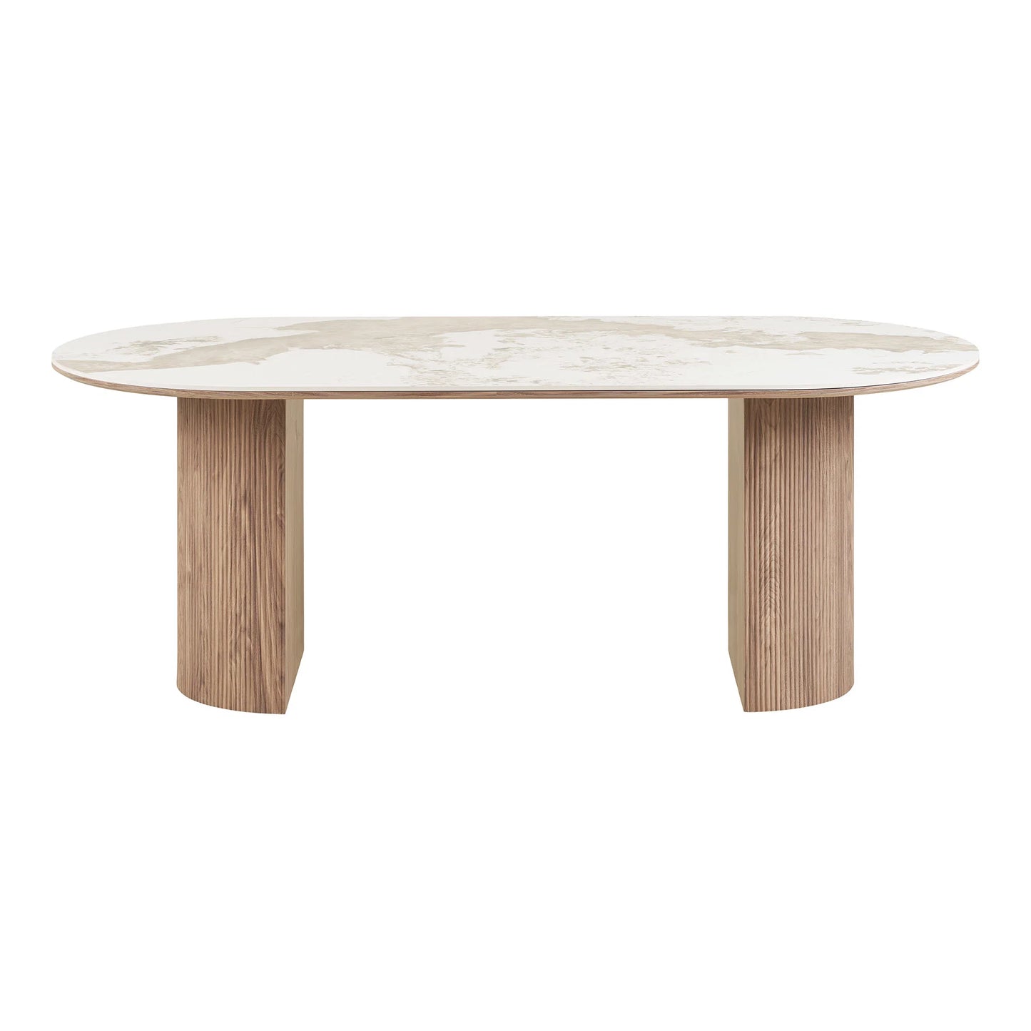 Galds Ahana 100/210/76 cm balts/brūns