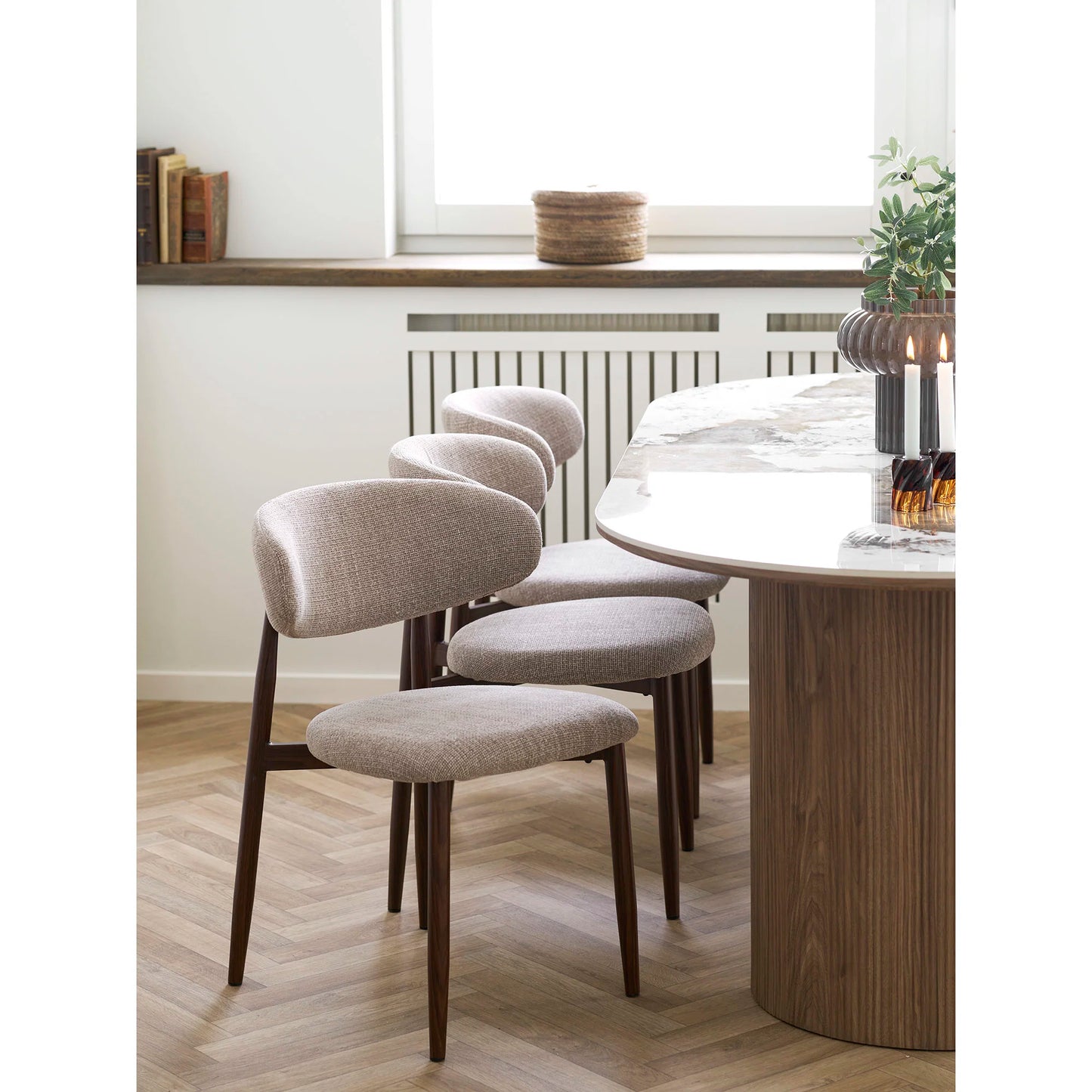 Galds Ahana 100/210/76 cm balts/brūns