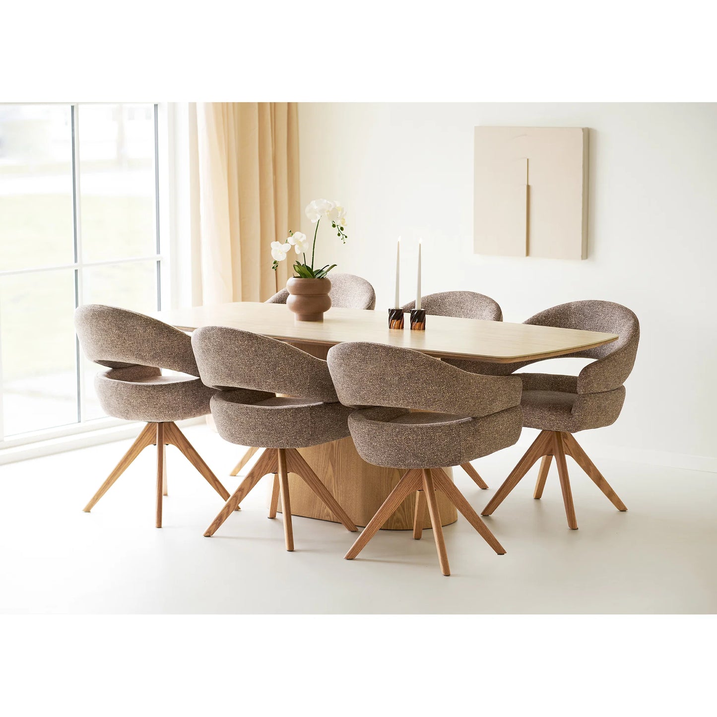 Galds Nolar 90/200/76 cm dabīgs/stone