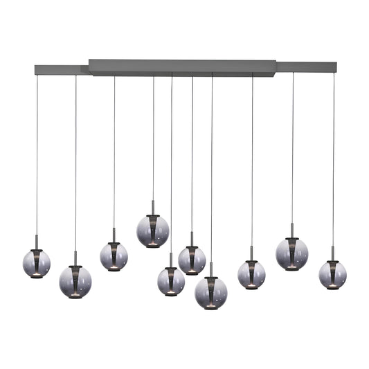 Piekaramā lampa PURE E-Infinity 180/198/35 cm pelēka/dūmu pelēka