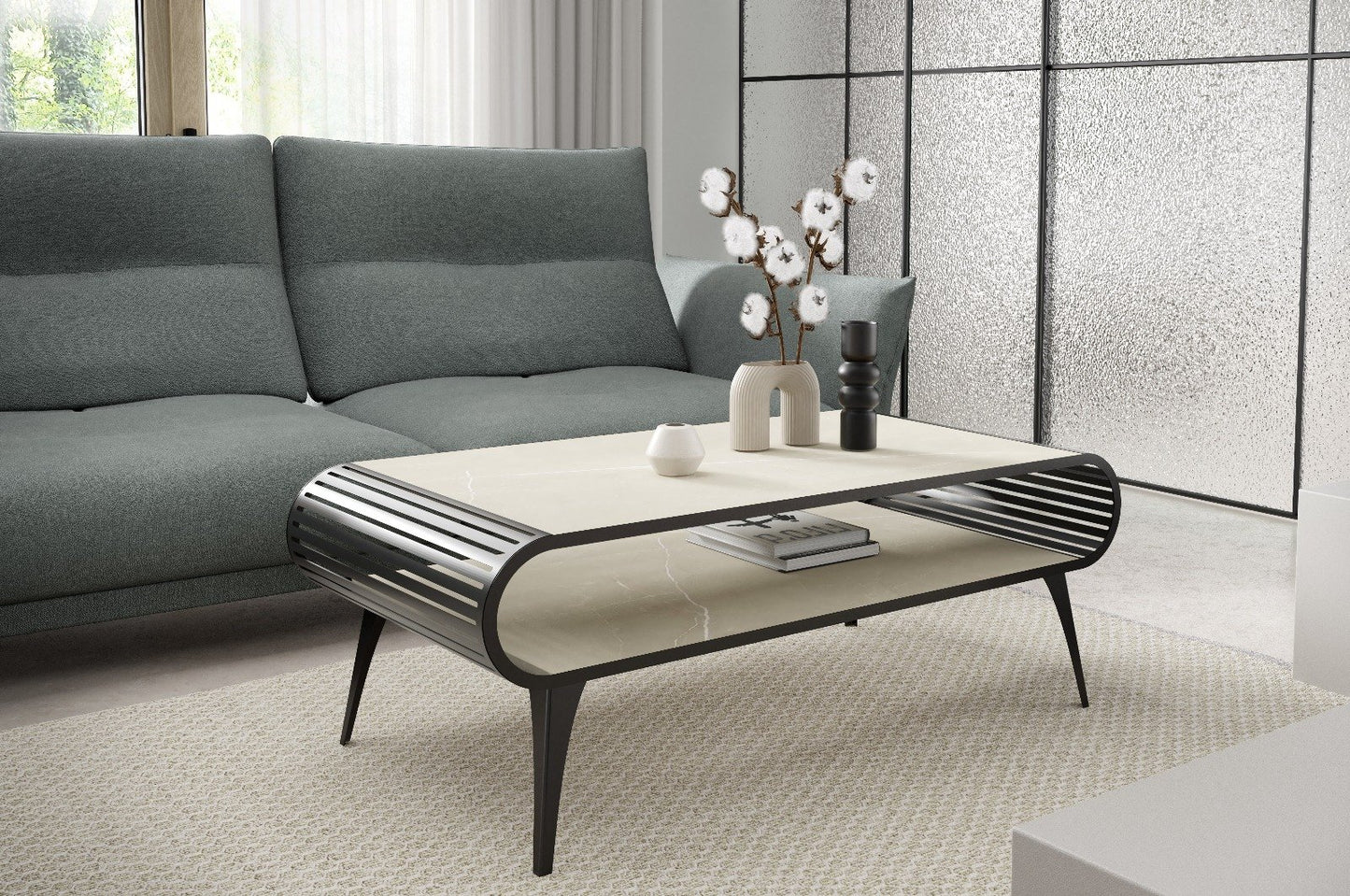 Kafijas galds Aristas 44/120/60 cm Horizon TRI - D Gold