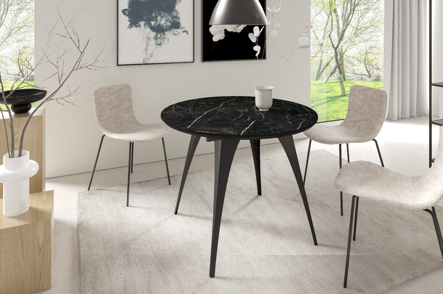 Galds Karmines 100/76 cm Desire TRI - D Black