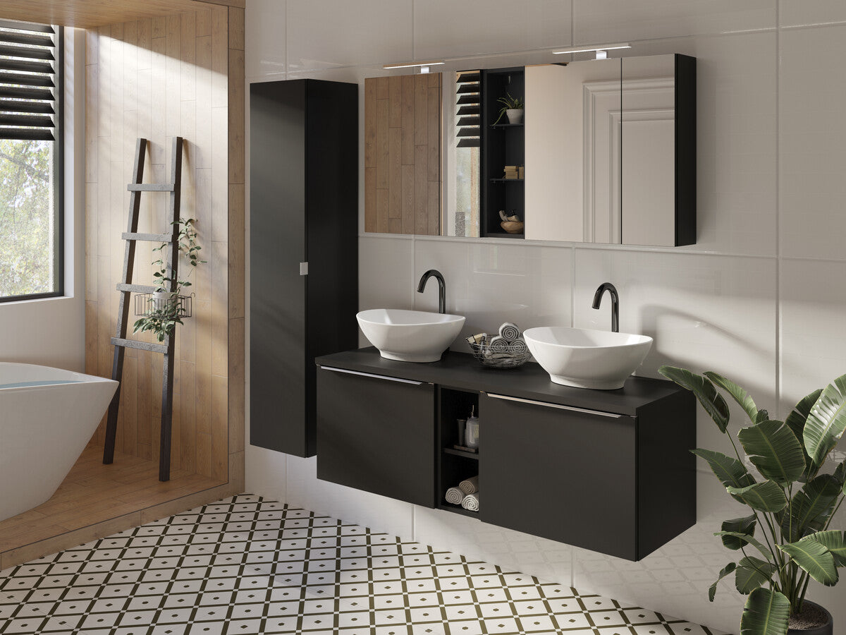 Vannas istaba skapīs Sant 35/160/33 cm melns - N1 Home