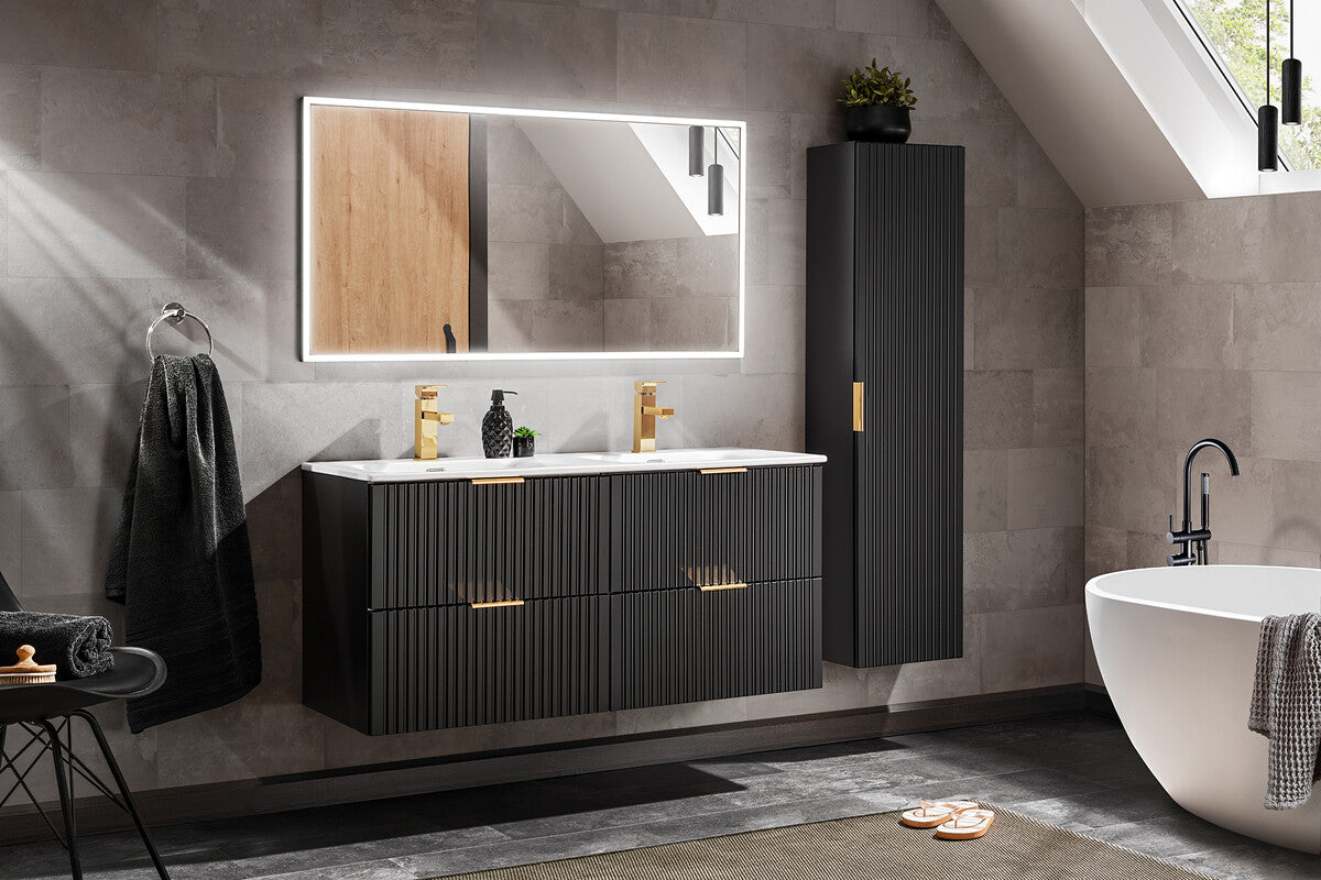 Vannas istabas mēbeļu komplekts Ade WQ 120 cm melns - N1 Home