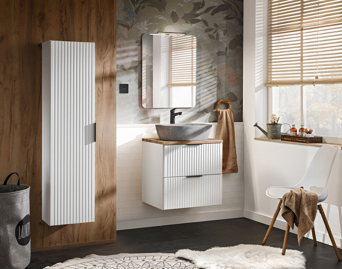 Vannas istabas mēbeļu komplekts ar spogulis Ade  RT balts - N1 Home