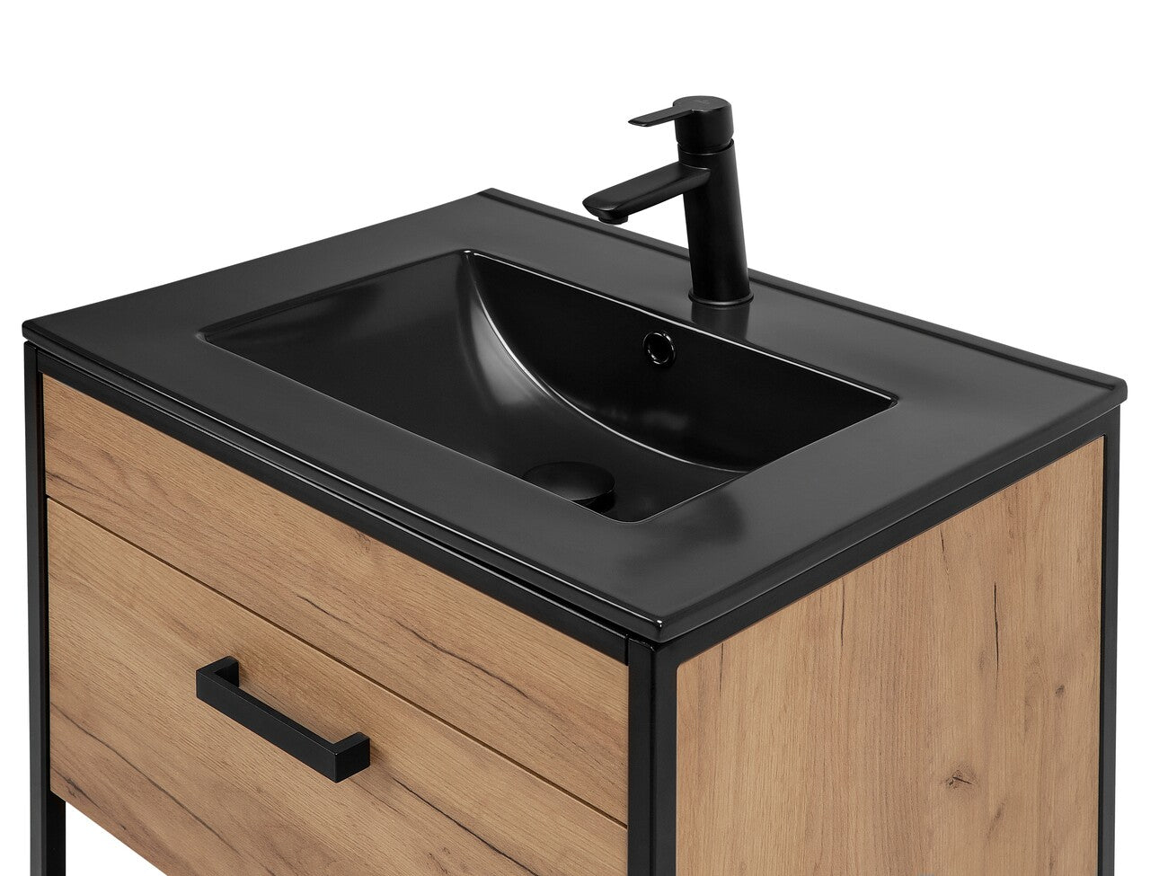 Vannas istabas izlietne skapīs Brook 60; 80/ 82/46 cm zelta ozols - N1 Home