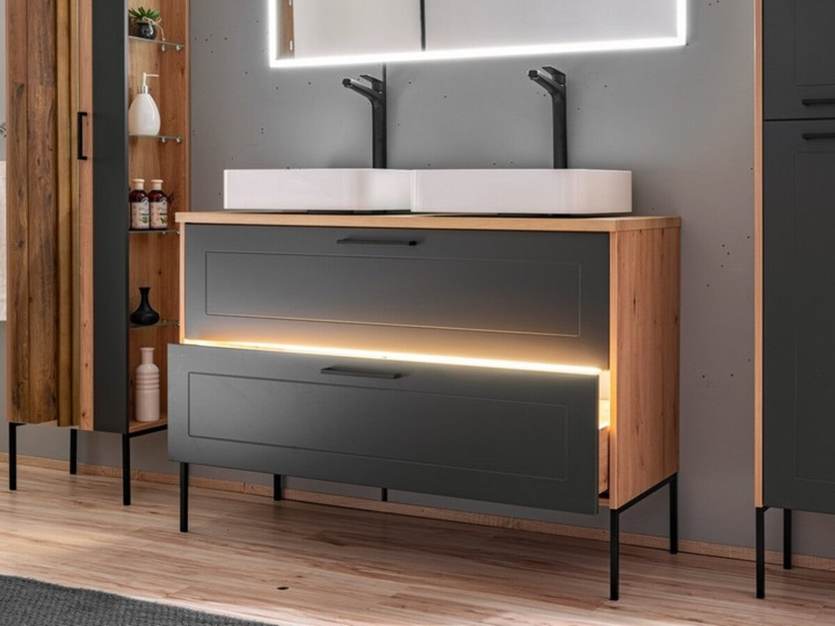 Vannas istabas izlietnes skapīs Mado 60; 80; 120/61/46 cm grafīts - N1 Home