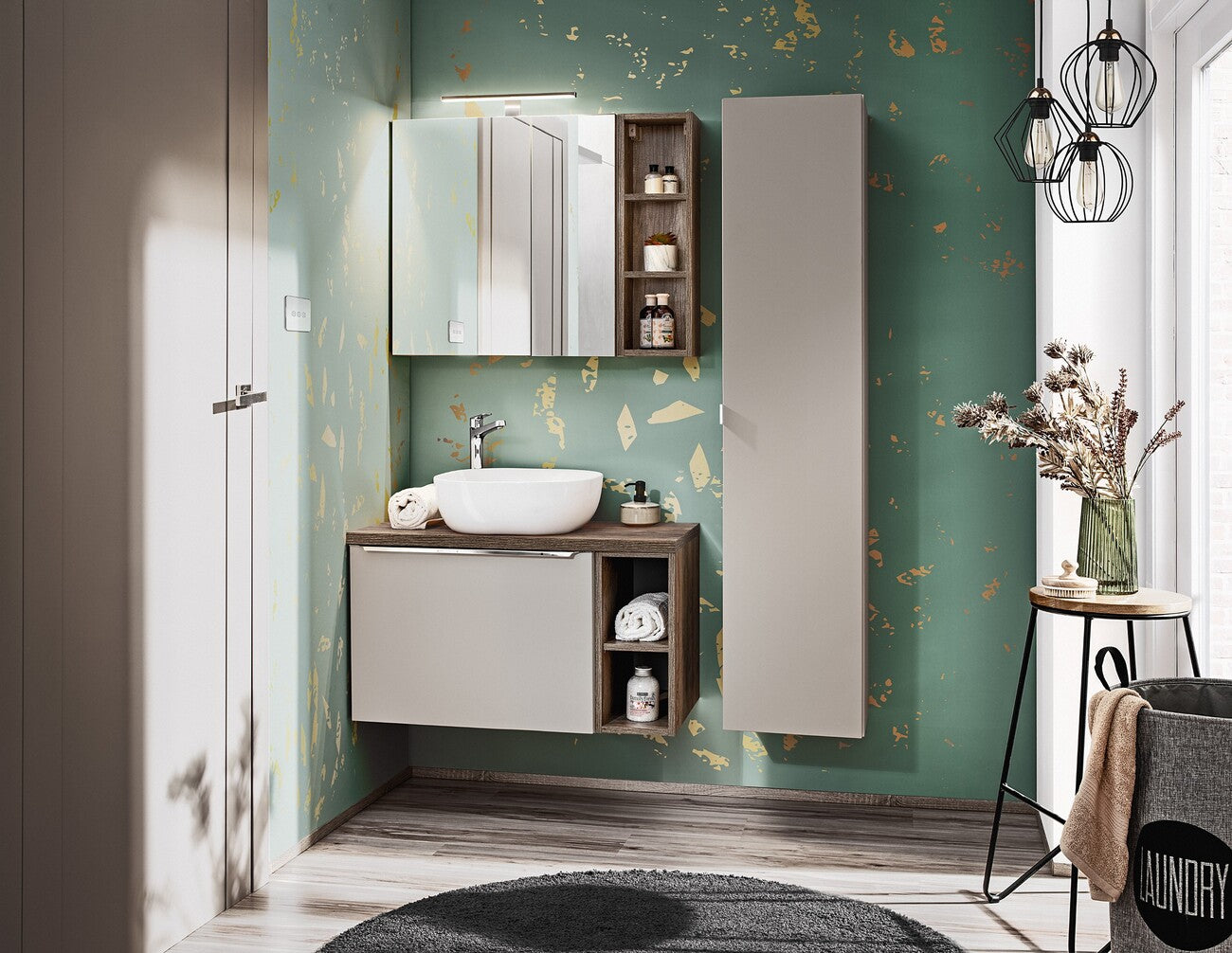 Vannas istaba skapīs Sant 35/160/33 cm taupe - N1 Home