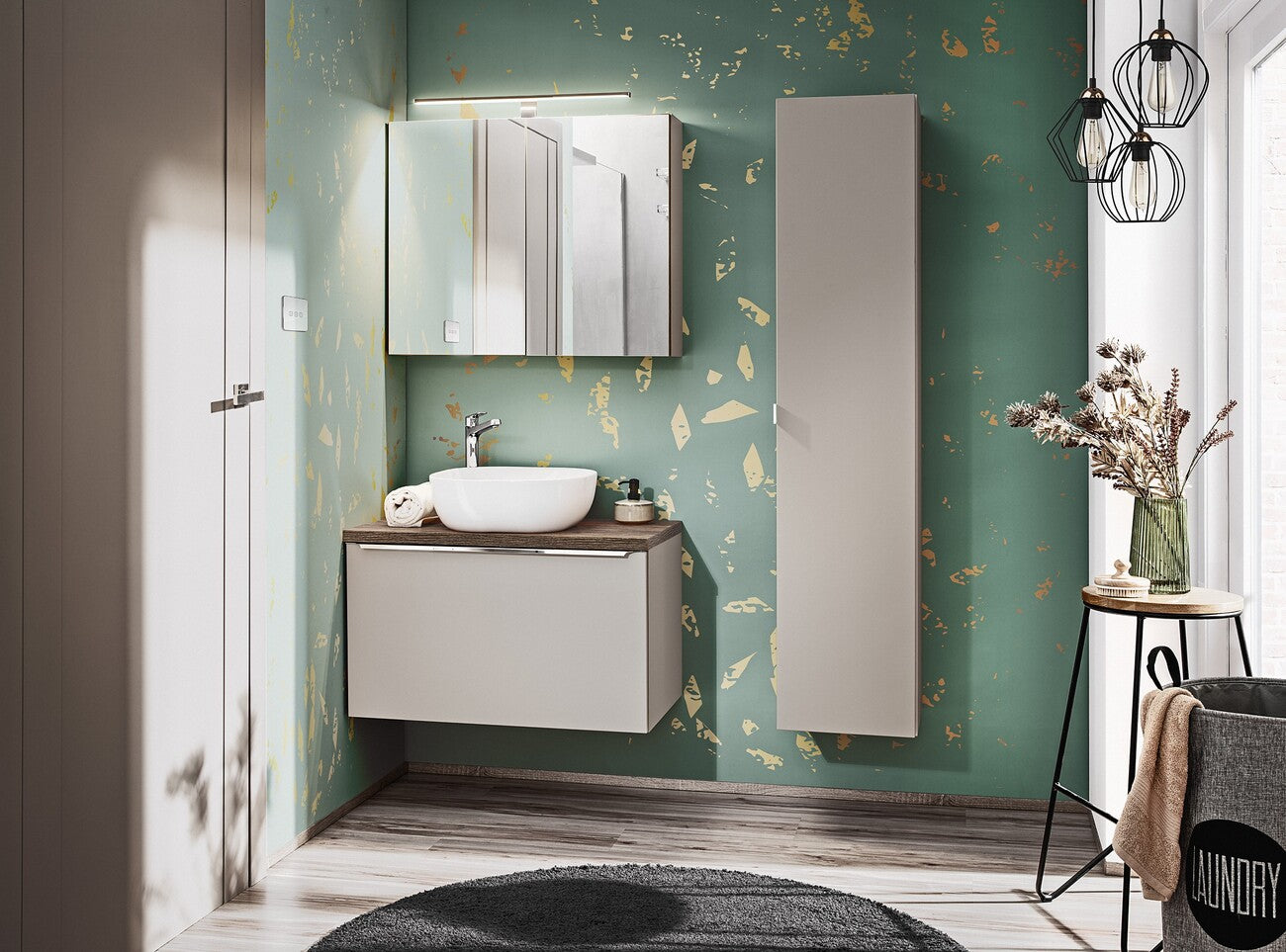 Vannas istaba izlietnes skapīs Sant 60; 80/46/45.6 cm taupe - N1 Home