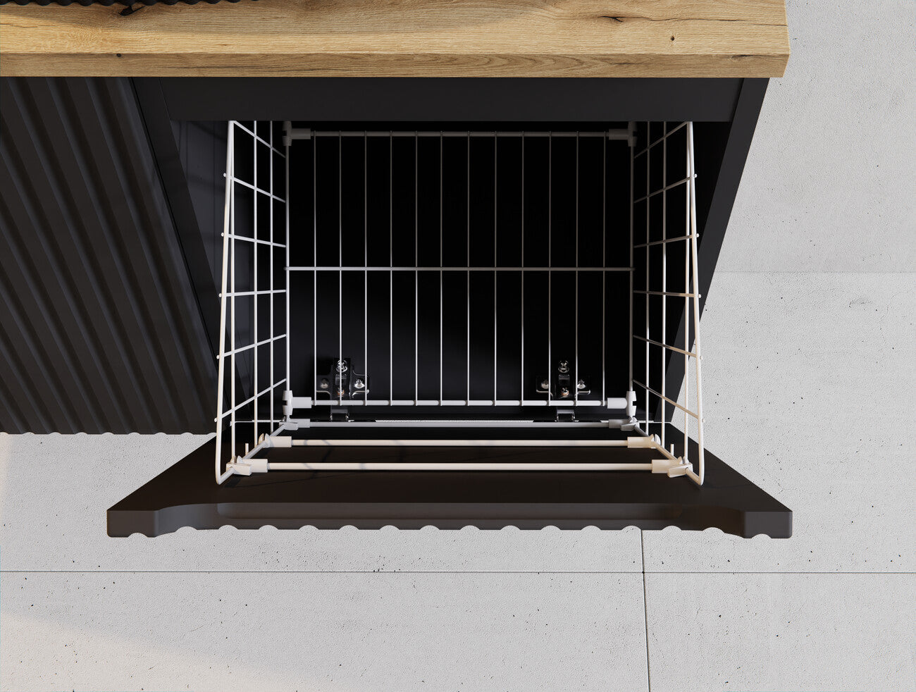 Vannas istabas skapīs ar veļas grozu Noa 40/57/39 cm melns - N1 Home