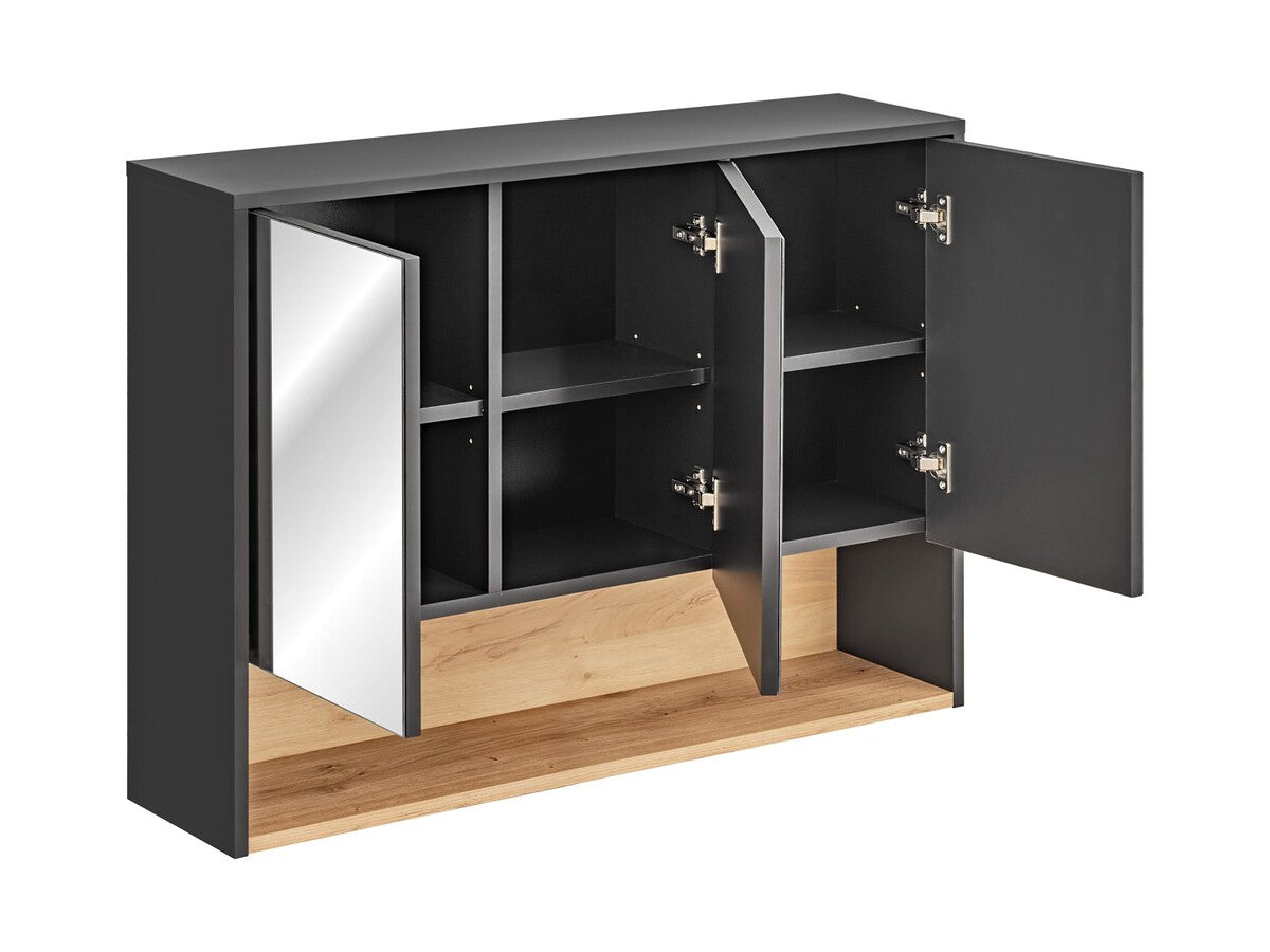 Vannas istabas skapīs ar spogulis Boro 60; 100; 120/75/25 cm grafīts - N1 Home