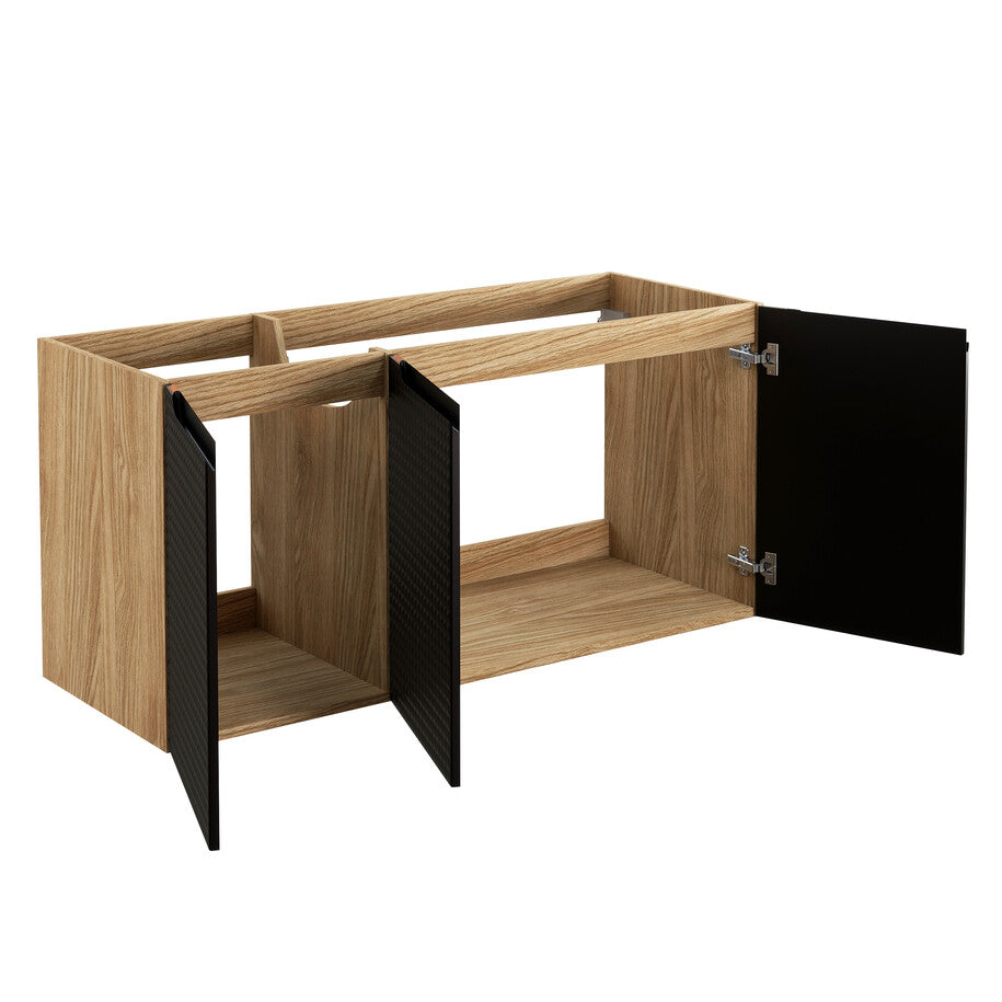 Vannas istabas mēbeļu komplekts Lukso D 120 cm melns - N1 Home