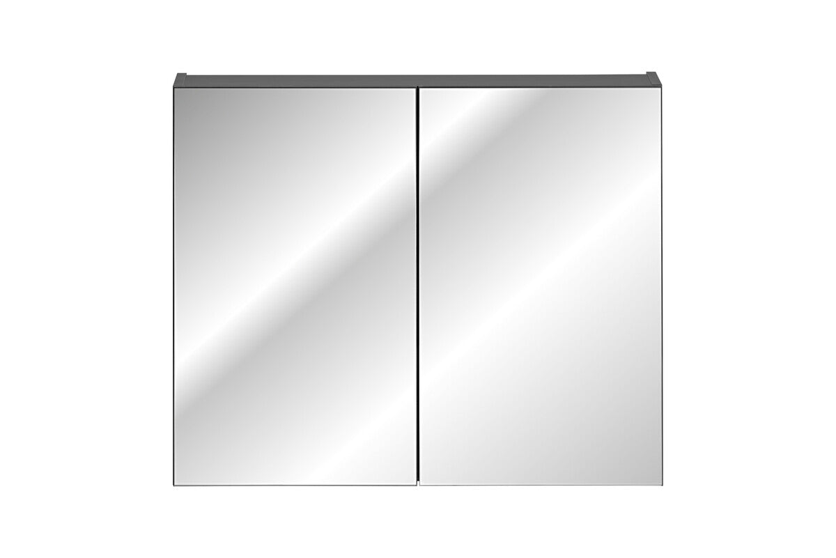 Vannas istaba skapīs ar spogulis Sant 60; 80/65/17 cm melns - N1 Home