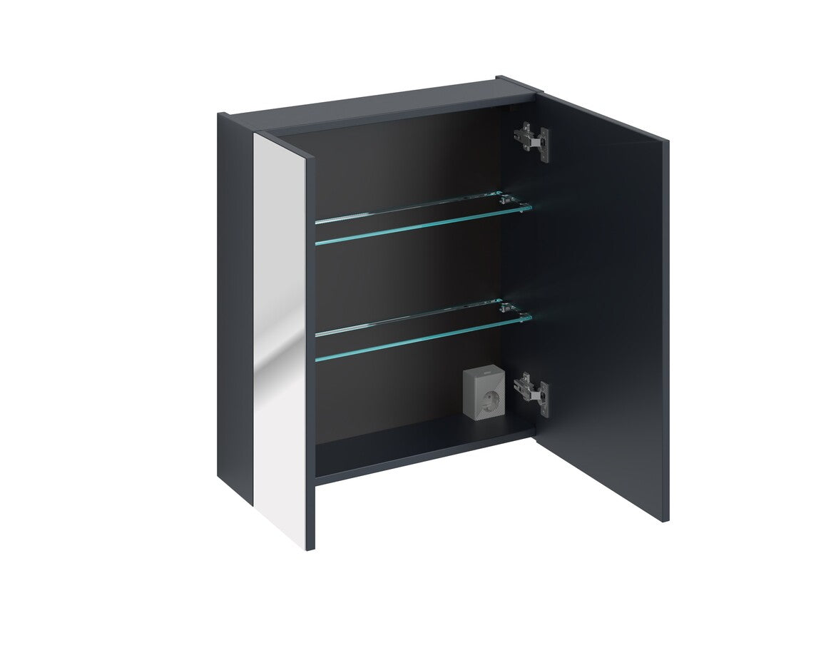 Vannas istaba skapīs ar spogulis Sant 60; 80/65/17 cm zils - N1 Home