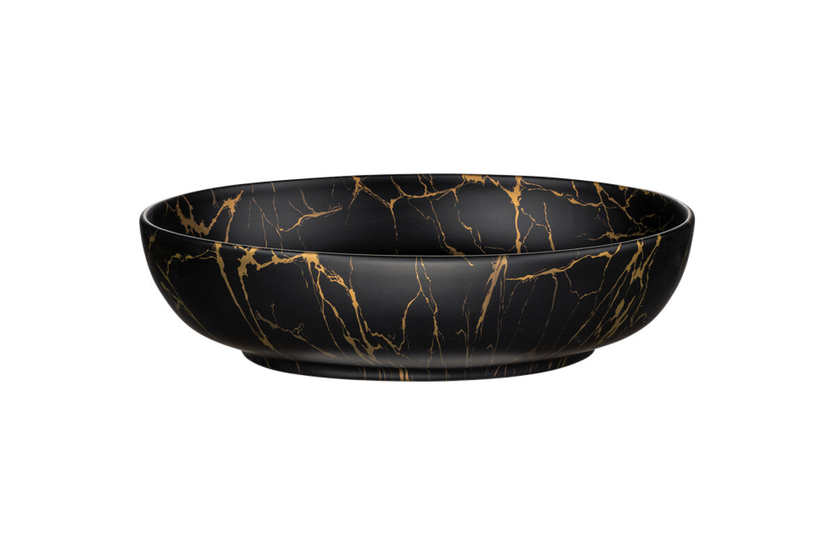 Izlietne Moon 52/13/39.5 cm melns/zelts - N1 Home