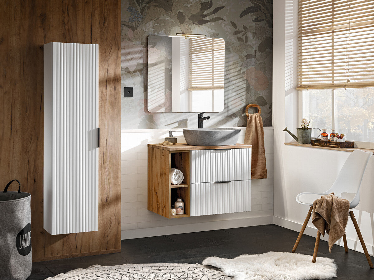 Vannas istabas mēbeļu komplekts  ar spogulis Ade RH  balts - N1 Home