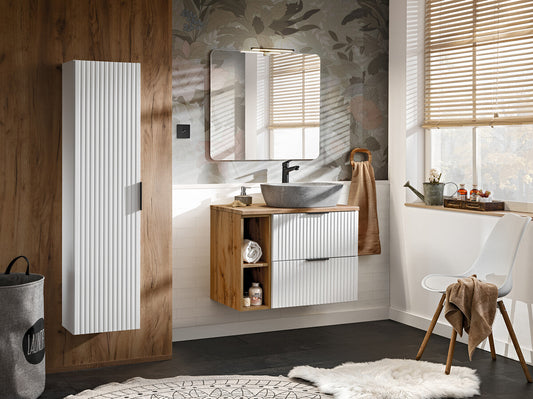 Vannas istabas mēbeļu komplekts  ar spogulis Ade RH  balts - N1 Home