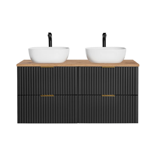 Vannas istabas mēbeļu komplekts Ade GQ 120 cm melns/votan ozols - N1 Home