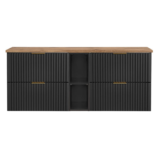 Vannas istabas mēbeļu komplekts Ade PH 140 cm melns - N1 Home