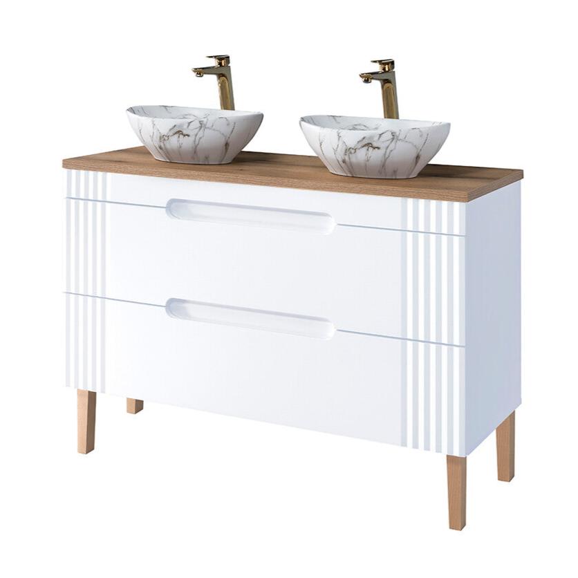 Vannas istabas mēbeļu komplekts Fija D 120 cm balts - N1 Home