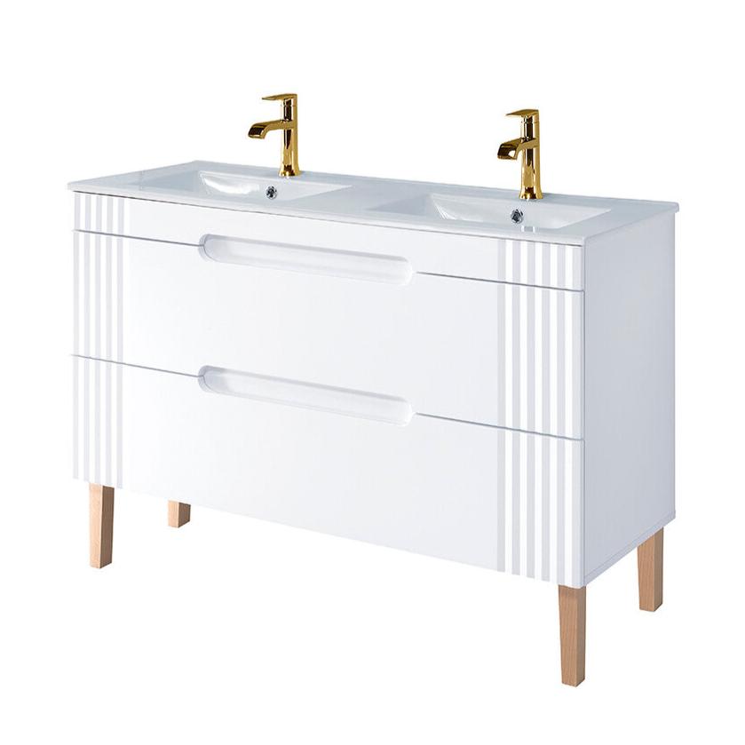 Vannas istabas mēbeļu komplekts Fija G 120 cm balts - N1 Home