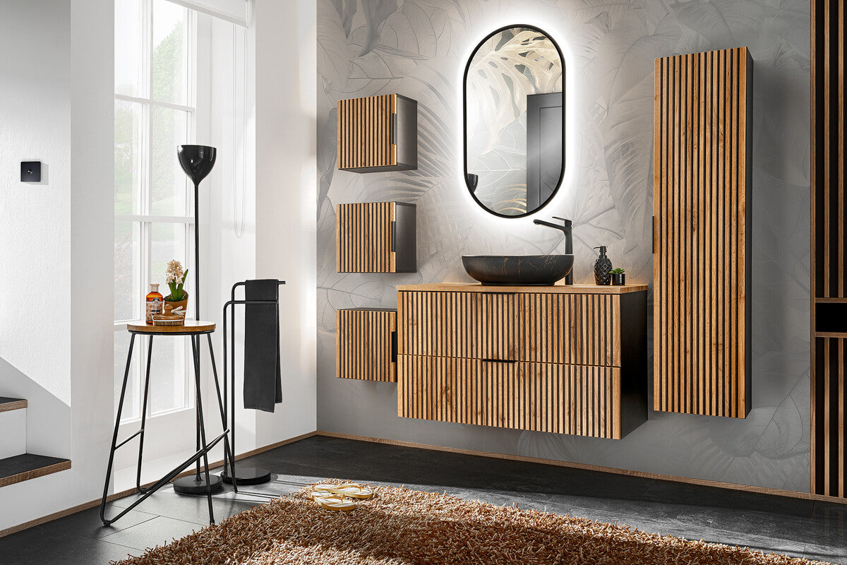 Izlietne Moon 52/13/39.5 cm melns/zelts - N1 Home