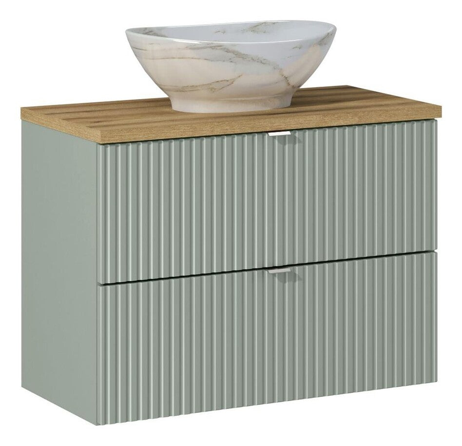 Vannas istabas mēbeļu komplekts Lina O 80 cm jūras zaļš/ozols - N1 Home