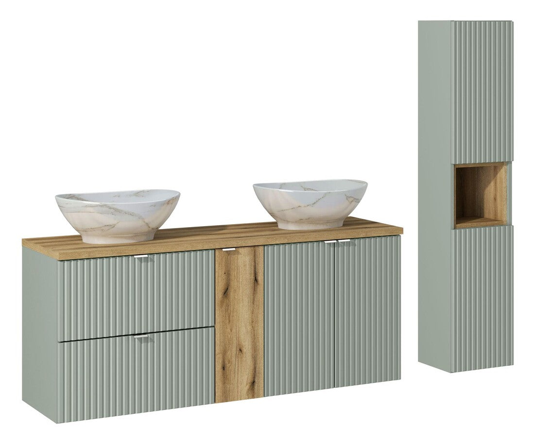 Vannas istabas mēbeļu komplekts Lina  jūras zaļš - N1 Home