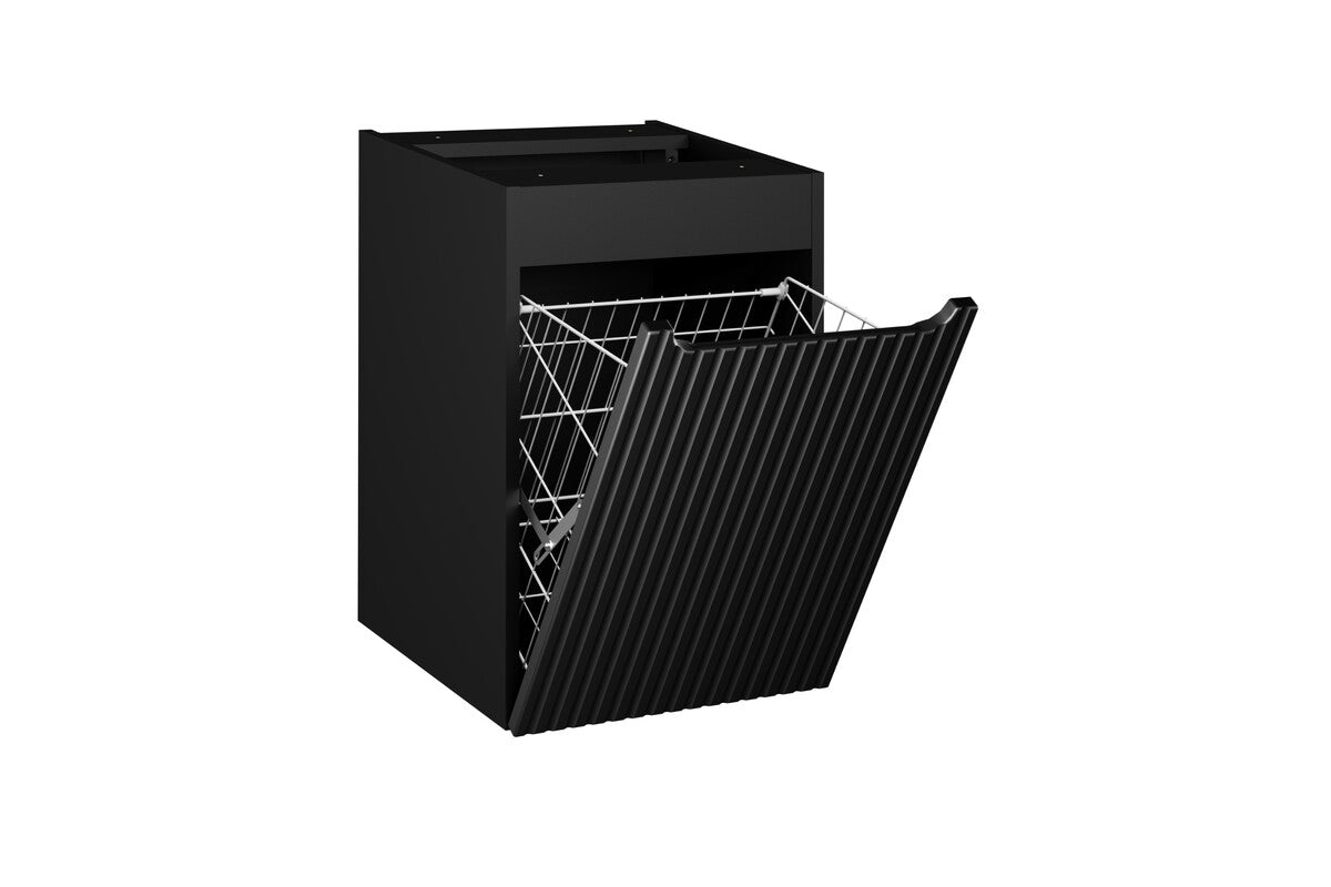 Vannas istabas skapīs ar veļas grozu Noa 40/57/39 cm melns - N1 Home