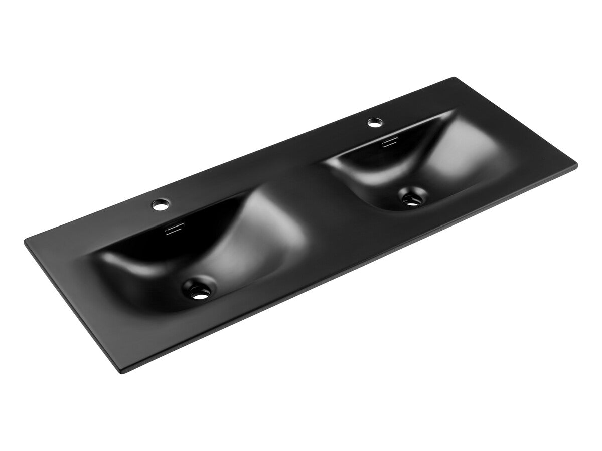 Vannas istabas mēbeļu komplekts Lukso E 120 cm melns - N1 Home