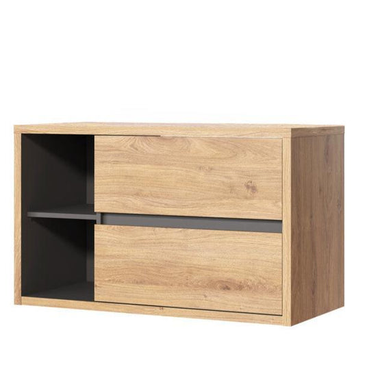 Vannas istabas izlietnes skapīs Devi 100/59/45 cm ozols/grafīts - N1 Home