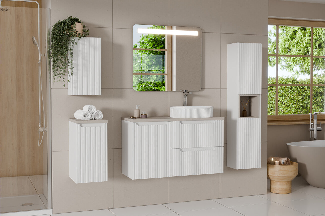 Vannas istabas skapīs Noa 30/140/25 cm balts - N1 Home