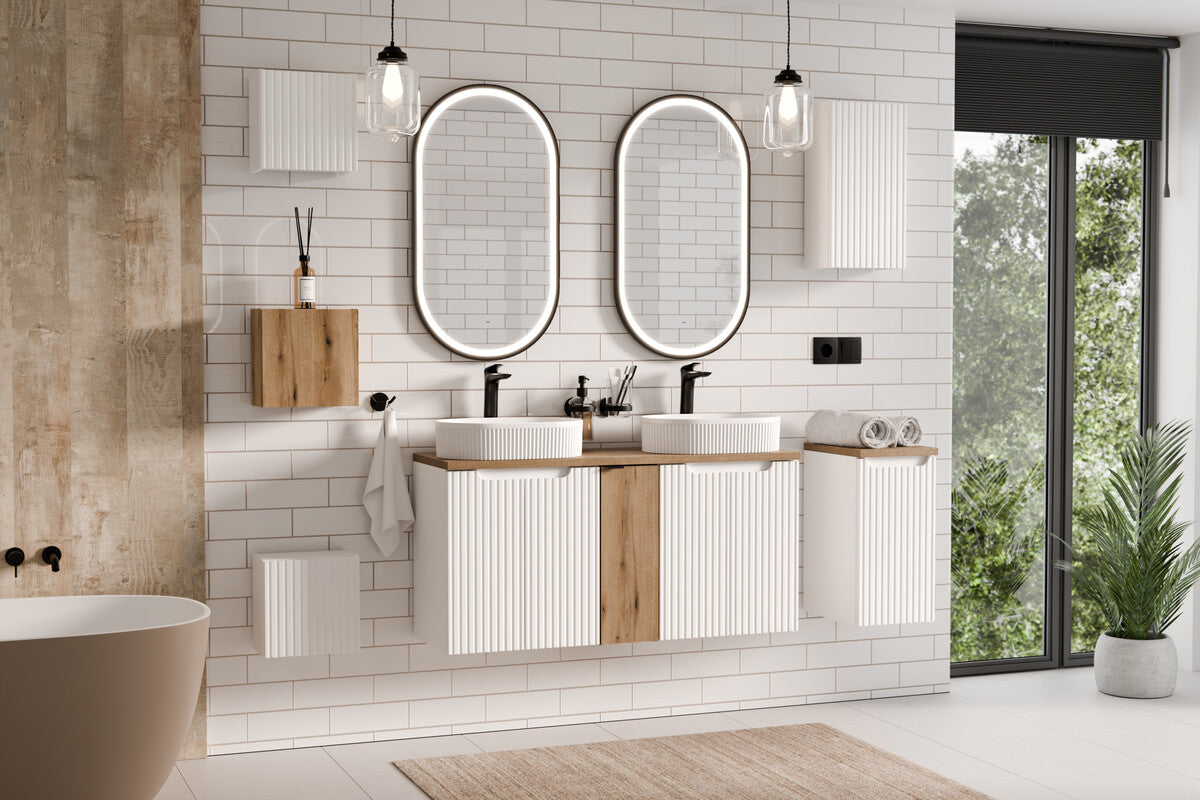 Vannas istabas izlietnes skapīs Noa 50; 60; 80/57/39 cm balts - N1 Home