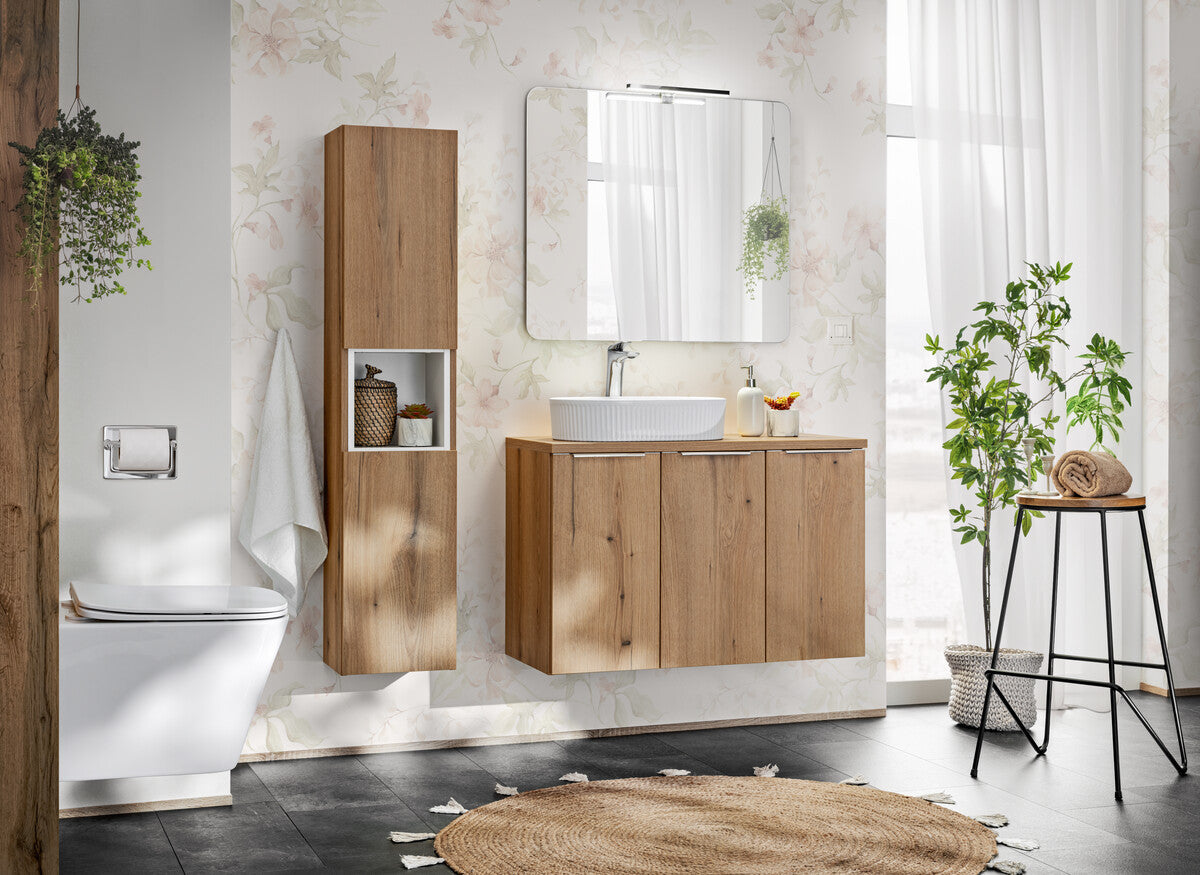 Vannas istabas izlietnes skapīs Noa 50; 60; 80/57/39 cm ozols - N1 Home