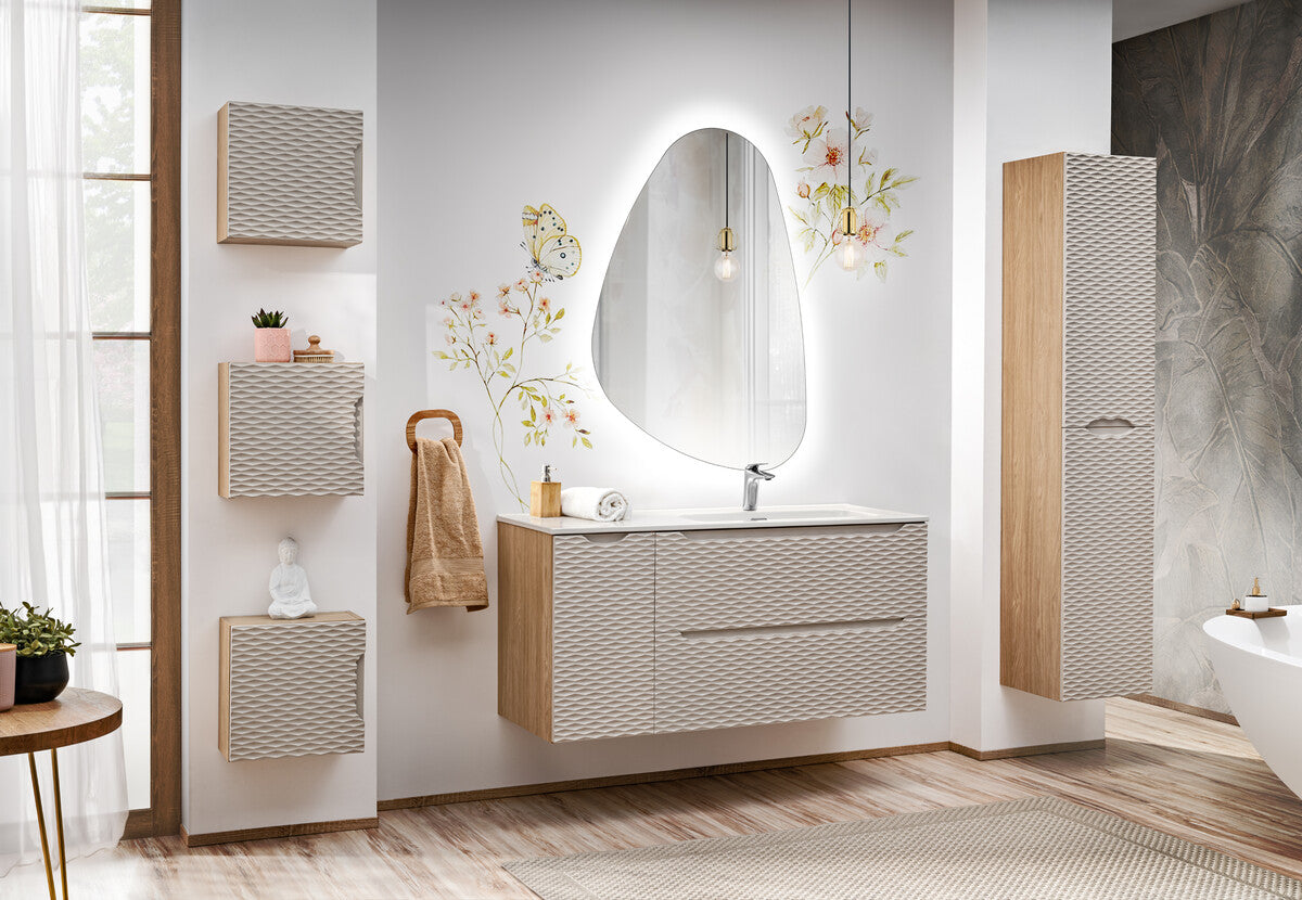 Vannas istabas skapīs Ocea 35/35/19 cm bēšs - N1 Home