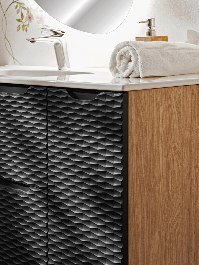 Vannas istabas skapīs Ocea 30/57/46 cm melns - N1 Home