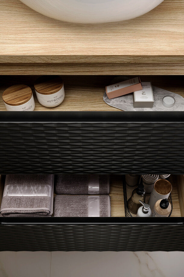 Vannas istabas izlietnes skapīs Ocea 60; 70; 80; 90; 120/57/46 cm melns - N1 Home