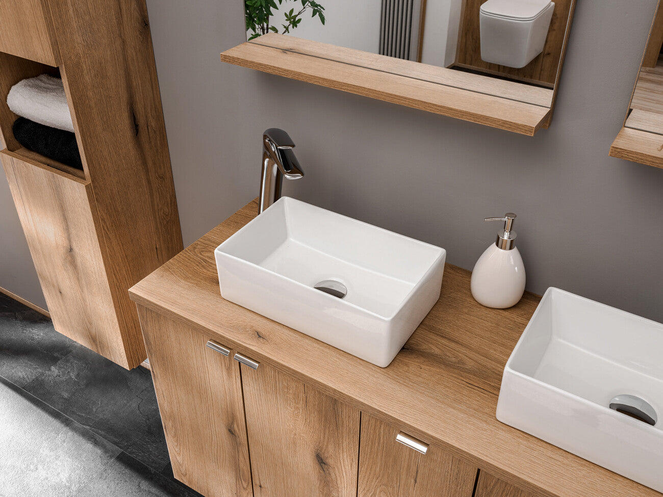 Vannas istabas skapīs Noa 30/30/18,9 cm ozols - N1 Home