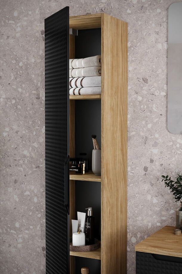 Vannas istabas mēbeļu komplekts Lukso X melns - N1 Home