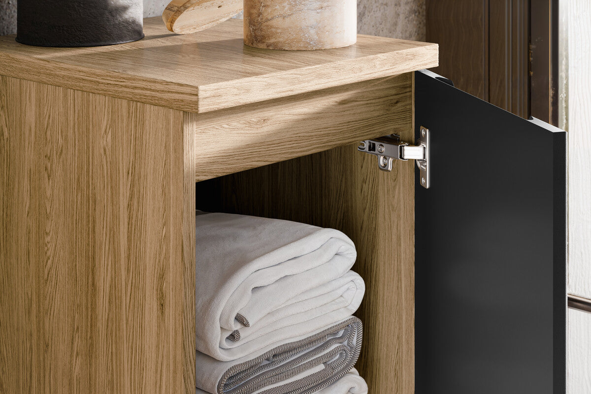 Vannas istabas mēbeļu komplekts Lukso 30 cm melns - N1 Home