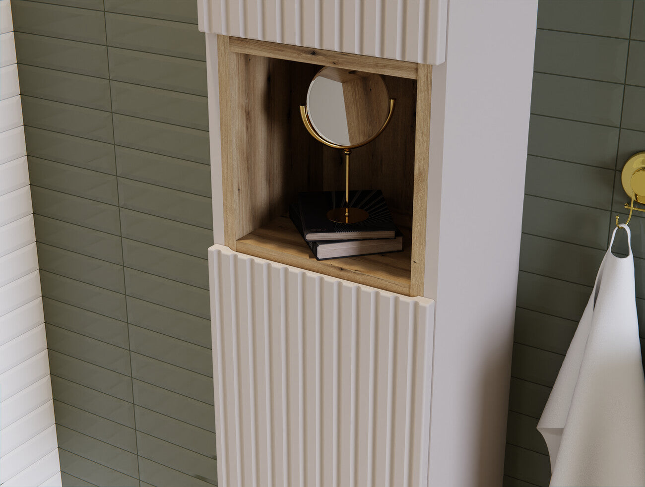 Vannas istabas skapīs Noa 30/140/25 cm kašmirs - N1 Home